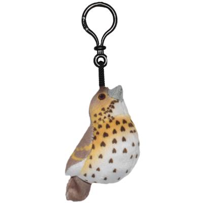 Wild Republic Hangertje Zanglijster 13 Cm Pluche Bruin