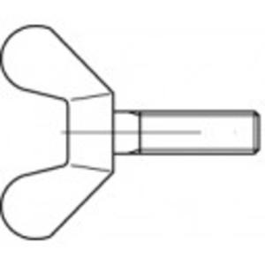 TOOLCRAFT TO-5447529 Vleugelschroef M10 20 mm DIN 316 Messing 25 stuk(s)