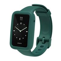 By Qubix - Siliconen sportbandje met case - Groen - Xiaomi Smart band 7 Pro