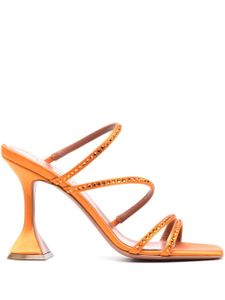 Amina Muaddi sandales Naima 105 mm à ornements en cristal - Orange