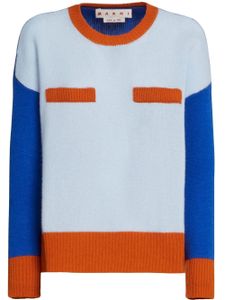 Marni pull colour block en cachemire - Bleu