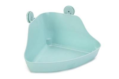 Beeztees hoektoilet rodet - knaagdier - plastic - 32x22x14,5cm Beeztees hoektoilet rodet - knaagdier - plastic - 32x22x14,5cm