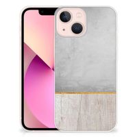 iPhone 13 mini Bumper Hoesje Wood Concrete - thumbnail