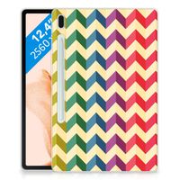 Samsung Galaxy Tab S7FE Hippe Hoes Zigzag Multi Color