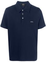 A.P.C. polo Antoine en piqué - Bleu