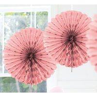 Honeycomb waaiers roze 45 cm   - - thumbnail