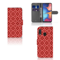 Samsung Galaxy A20e Telefoon Hoesje Batik Rood - thumbnail