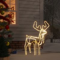 Kerstfiguur rendier inklapbaar met 192 LED's warmwit - thumbnail