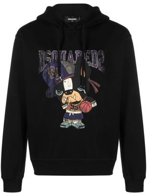 Dsquared2 Hoodie met logoprint - Zwart Dsquared2 Hoodie met logoprint - Zwart