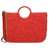 PE Florence Rieten Ronde Strandtas Koraal Rood
