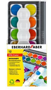 Eberhard Faber 578312 watergedragen verf Zwart, Blauw, Bruin, Groen, Oranje, Roze, Rood, Turkoois, Violet, Geel Kleurenpalet 12 stuk(s)