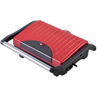 Contactgrill - Tosti Apparaat - Tosti Ijzer - Aigi Wirmo - Cool Touch - Rvs - Rood