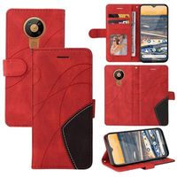 Bi-Color Series Nokia 5.3 Wallet Case - Rood