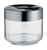 Alessi Julieta LC07 - Design hermetische keukenpot, glazen behuizing met roestvrij staal 18/10 deksel, 50 cl, grijs