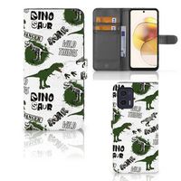 Telefoonhoesje met Pasjes voor Motorola Moto G73 Dinosaurus