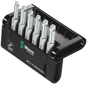 Wera Bit-Check 6 V Universal 1 05056478001 Bitset 6-delig Binnen-vierkant (Robertson) Torsion zone