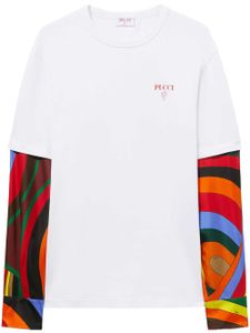 PUCCI t-shirt superposé à imprimé Marmo - Blanc