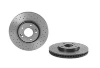 BREMBO XTRA LINE BREMBO, Remschijftype: Geperforeerd / Geventileerd, u.a. für Hyundai, KIA