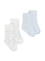 Kenzo Kids lot de deux paires de chaussettes à logo imprimé - Bleu