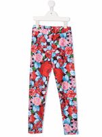 MSGM Kids legging à fleurs - Marron - thumbnail