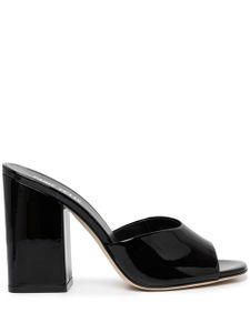 Paris Texas mules en cuir verni - Noir