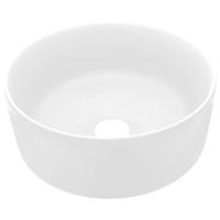 Wastafel rond 40x15 cm keramiek matwit