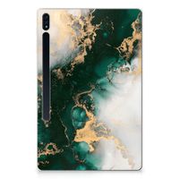 Tablet Back Cover voor Samsung Galaxy Tab S7 Plus | S8 Plus Marmer Groen - thumbnail