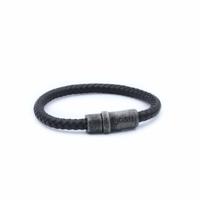 Josh leren armband 9170 zwart vintage