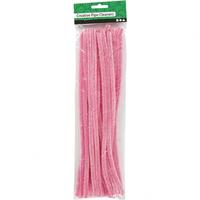 Creotime chenille draad 25 stuks 30 cm 9 mm roze