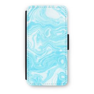 Waterverf blauw: iPhone 8 Plus Flip Hoesje