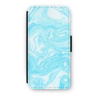 Waterverf blauw: iPhone 8 Plus Flip Hoesje