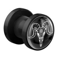 Tunnel met Magisch Doodshoofd Design Acryl Tunnels & Plugs