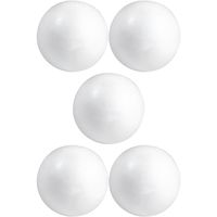 5x Beschilderbare piepschuim ballen/bollen 5 cm