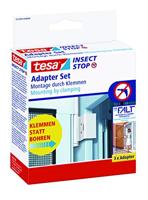 tesa Insect Stop FALT deuradapter voor aluminium frame - deurklem voor montage van insectenwerende deurkozijnen zonder boren of schroeven - wit, 1 stuks