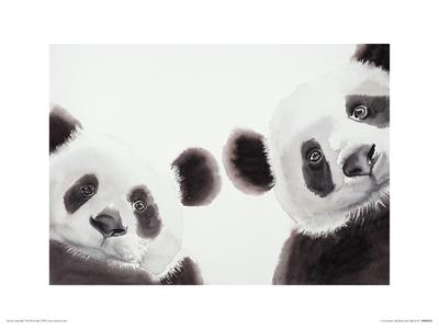 Twee Reuzenpanda's Art Print Aimee Del Valle 30x40cm
