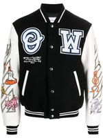 Off-White Logic Patch varsity jacket - Noir