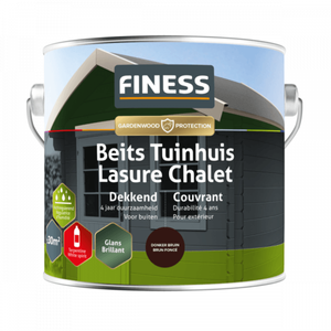 finess beits tuinhuis dekkend glans donker bruin 2.5 ltr