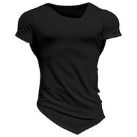 Voor heren T-shirt Effen V-hals Straat Vakantie Korte Mouw Kleding Modieus Ontwerper Basic Lightinthebox - thumbnail