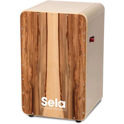 Sela SE 010 CaSela Pro Satin Nut cajon met switch