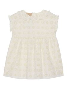 Gucci Kids robe à broderie anglaise - Blanc