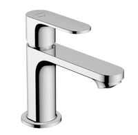 Hansgrohe Rebris S wastafelkraan 80 waterbesparend met CoolStart en synthetische afvoer chroom