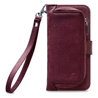 Mobilize - Samsung Galaxy A40 Hoesje - Uitneembare Gelly Wallet Case Slangen Rood