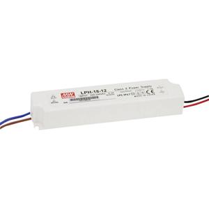 Mean Well LPH-18-12 LED-driver, LED-transformator Constante spanning, Constante stroomsterkte 18 W 0 - 1.5 A 12 V/DC Niet dimbaar, Overbelastingsbescherming 1