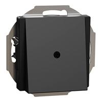 Merten - Centrale plaat kabeluitlaat, afdekplaat met bevestigingsframe, mat zwart, systeem M, MEG4071-0403