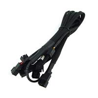 Phobya 3Pin Molex op 9x 3Pin Molex 60cm - stroomkabel (CelerMolex (3-pin), Molex (3-pin), Zwart)