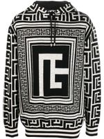 Balmain hoodie à motif PB en jacquard - Tons neutres