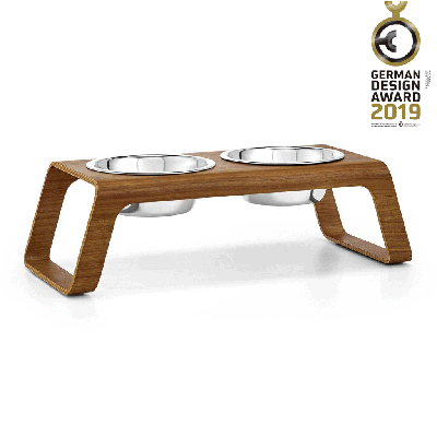 MiaCara MiaCara Desco Dog Food Tray Walnut