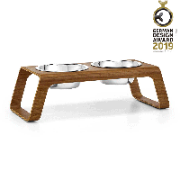 MiaCara MiaCara Desco Dog Food Tray Walnut
