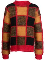 Marni pull à motif damier - Rouge