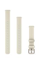 Garmin Lily 2 (14mm) Bandje, alleen Geschikt voor Lily 2 Standard, Active en Classic series, Originele accessoire, Silicone, Coconut and Cream Gold hardware